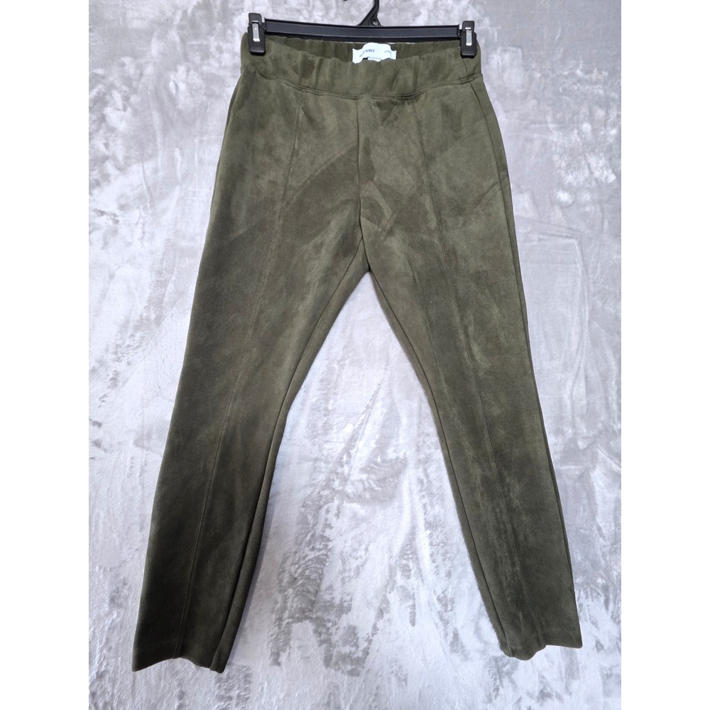 Old Navy Stevie Olive Green Faux Suede Pintuck Slim Leg Pants Womens Medium - Picture 1 of 7